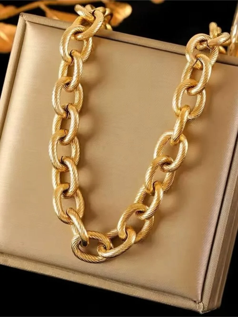 Gold Chunky Link Necklace